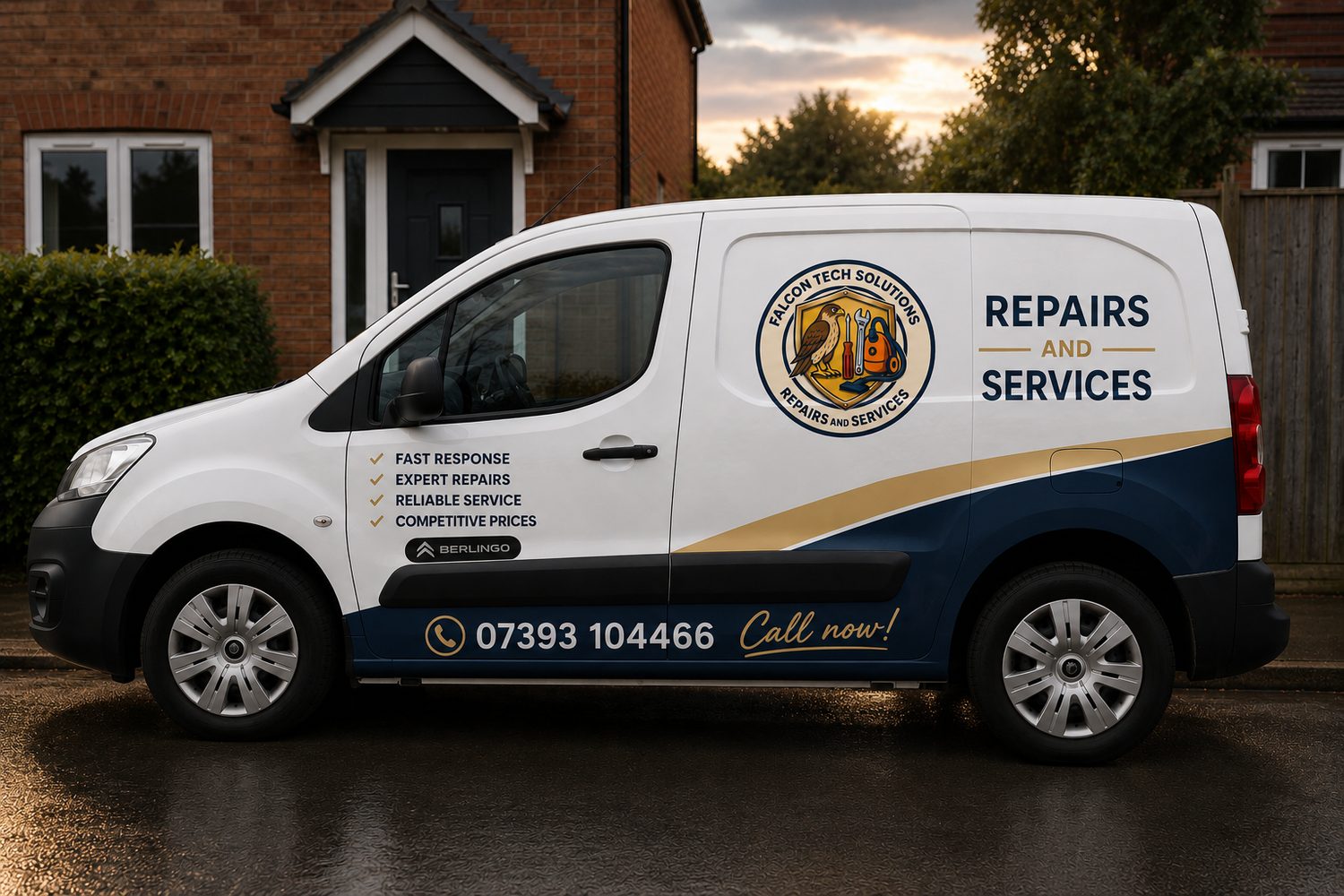 Falcon Tech Solutions mobile repair van covering Romford and nearby areas
